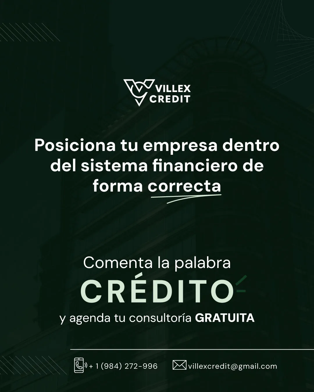 Lámina de cierre: posiciona tu empresa dentro del sistema financiero de forma correcta; comenta la palabra CRÉDITO