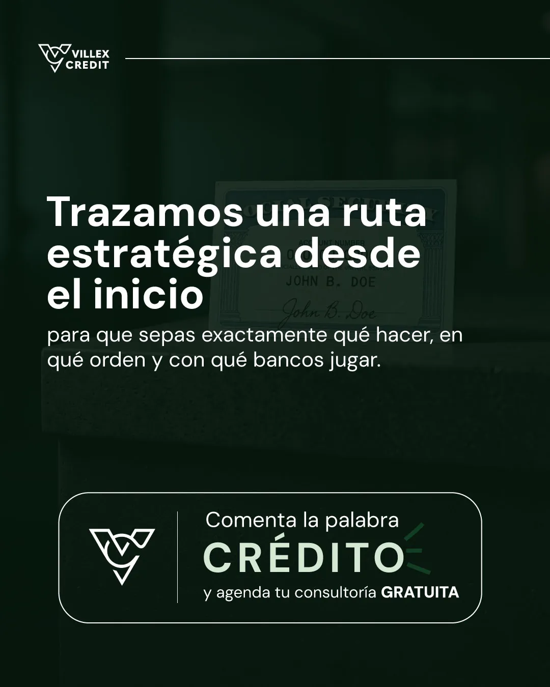 Lámina de cierre: trazamos una ruta estratégica desde el inicio; comenta la palabra CRÉDITO